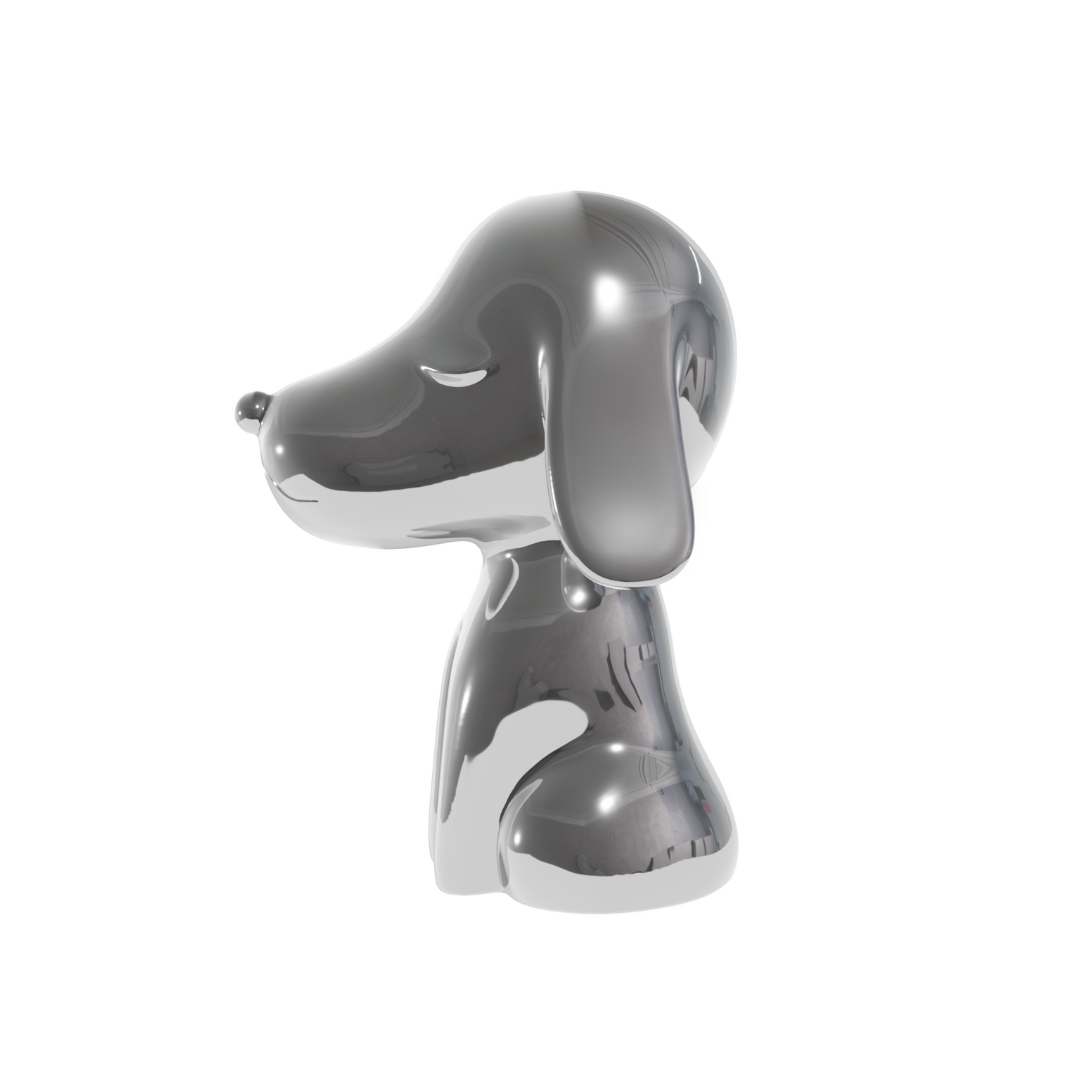 Statua Arturino Cromata Argento - Candyslab