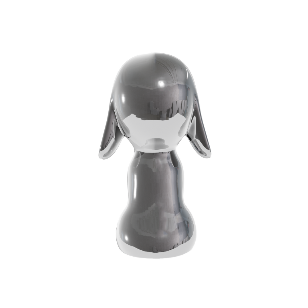 Statua Arturino Cromata Argento - Candyslab