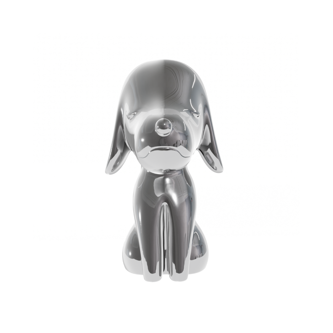 Statua Arturino Cromata Argento - Candyslab