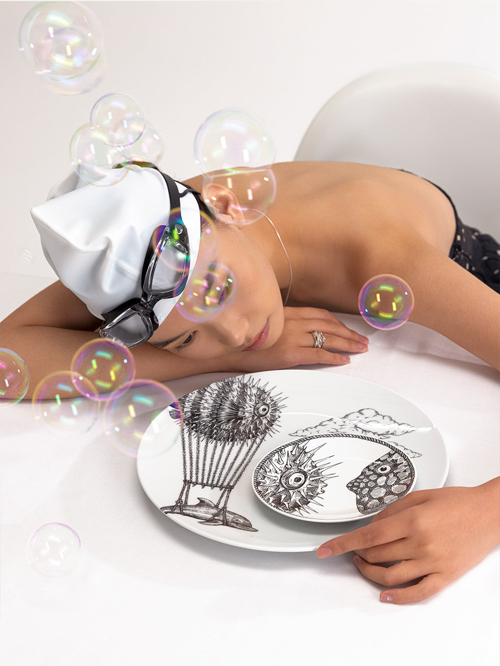 Piatto Montgolfiers Sailing Fish - Aquatic Creatures