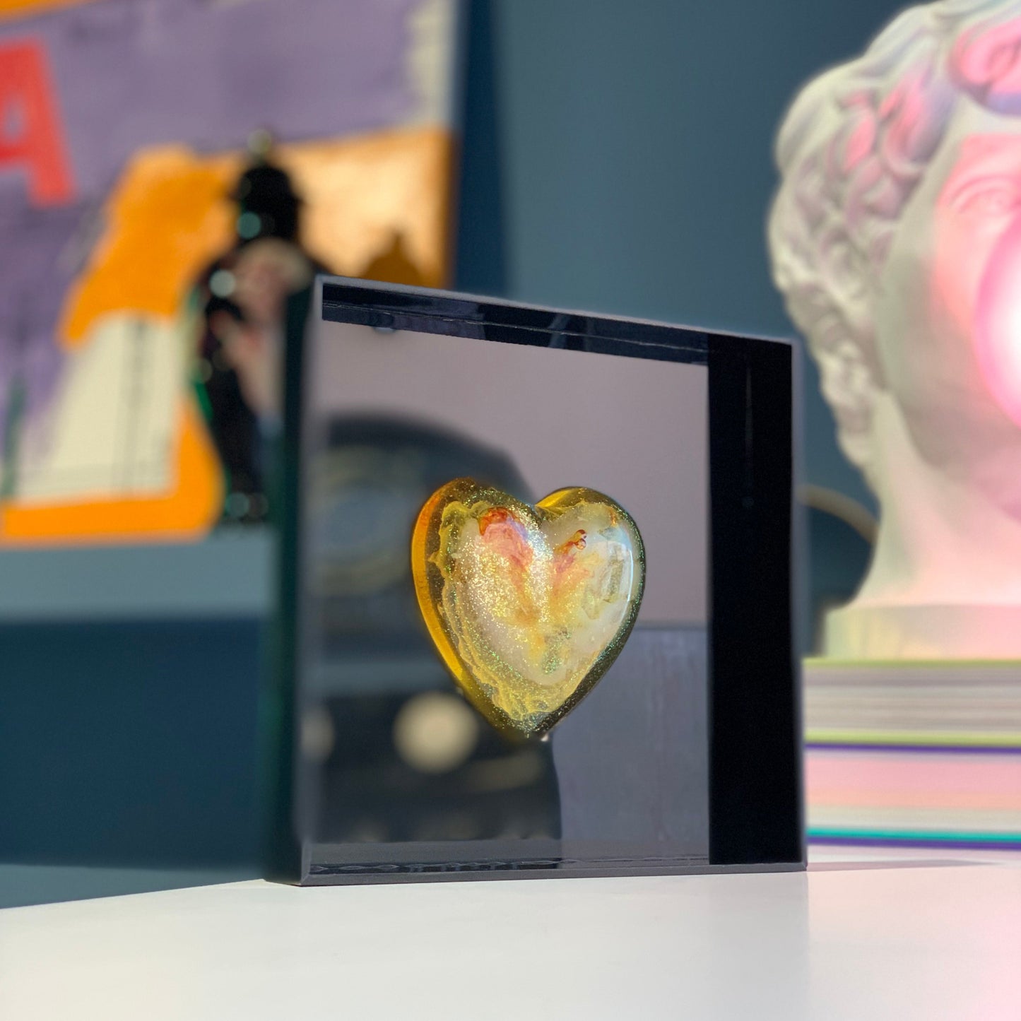 Quadro Cuore - Giallo