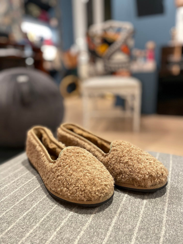 Friulane Teddy beige con eco-pelliccia
