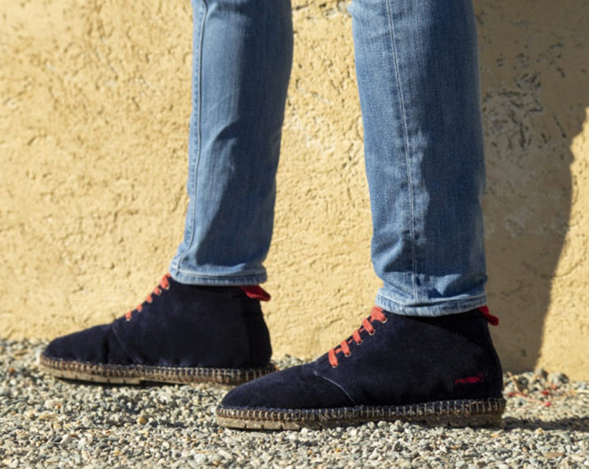 SCARPA UOMO STRINGATA BLU