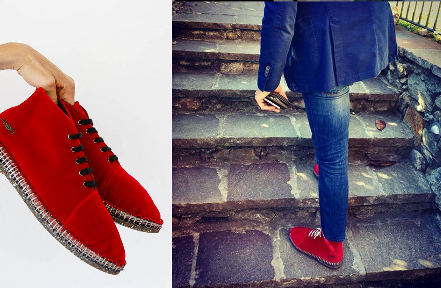 SCARPA STRINGATA ROSSA