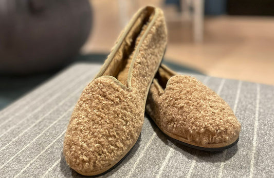 Friulane Teddy beige con eco-pelliccia