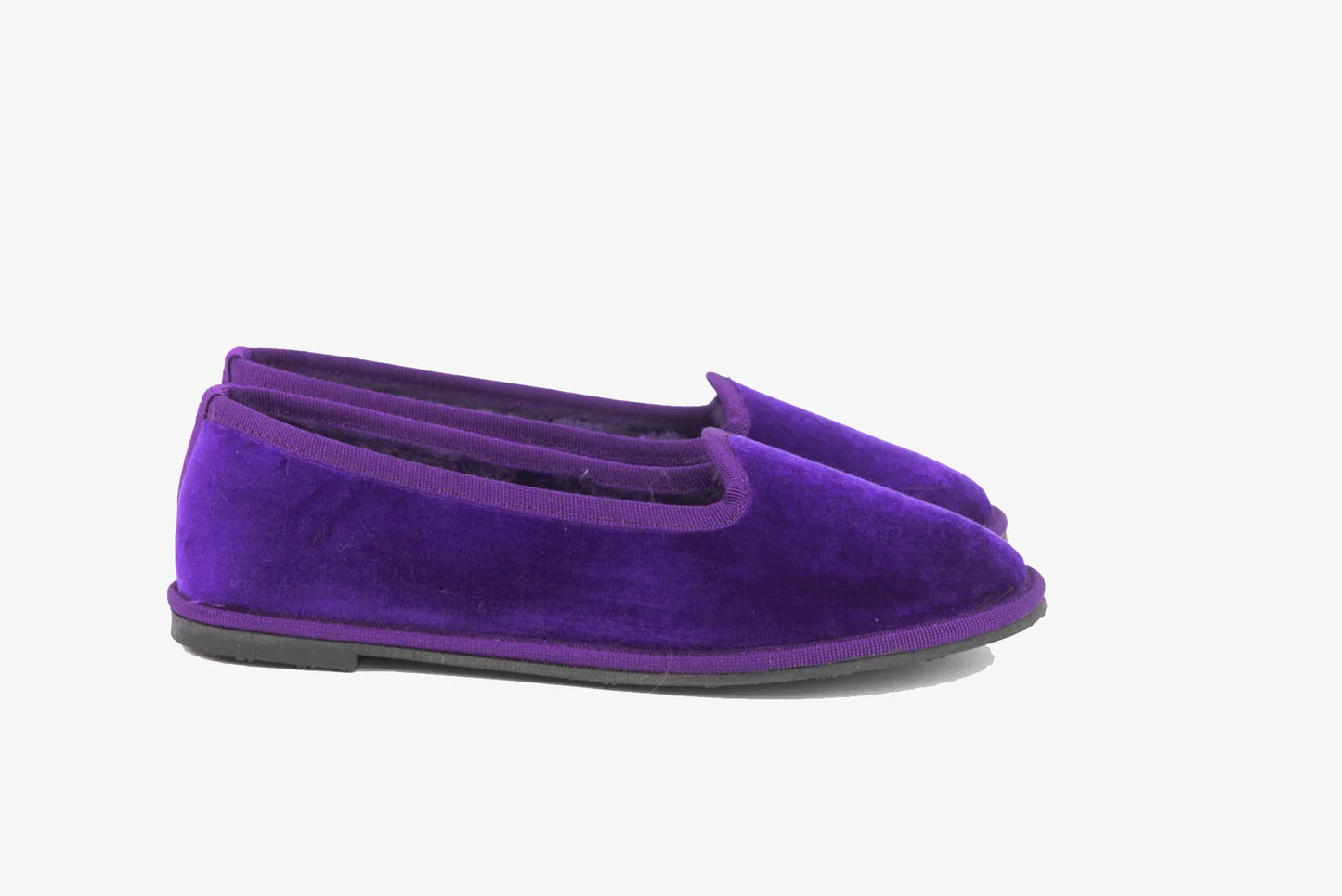 Friulane Velluto viola con eco-pelliccia